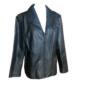 east 5th Genuine Leather Black Jacket Size Large